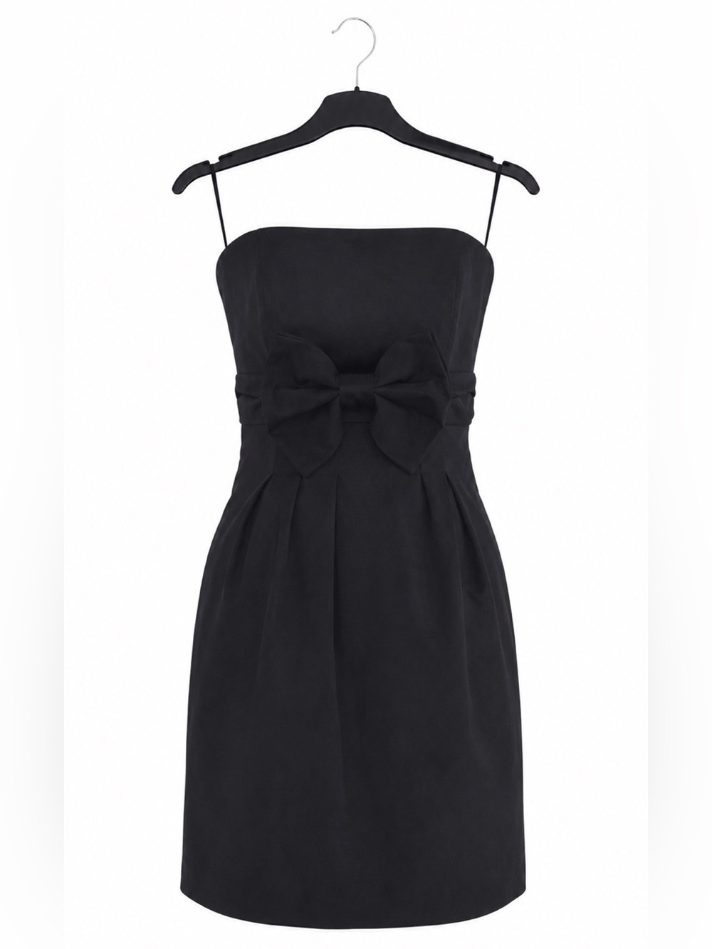 Jessica McClintock Black Strapless Bow Cocktail Dress Women’s Size 6 Formal Prom